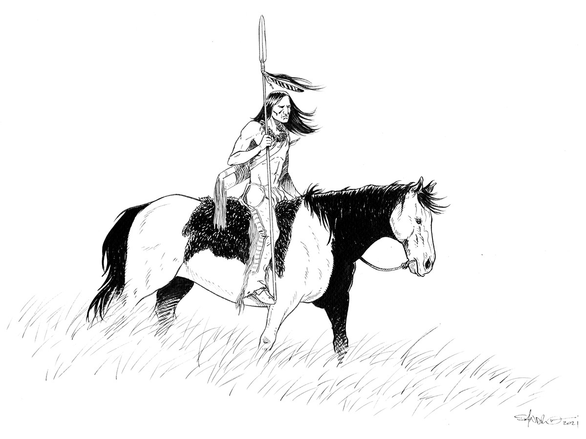 Guerrier Sioux à cheval 2